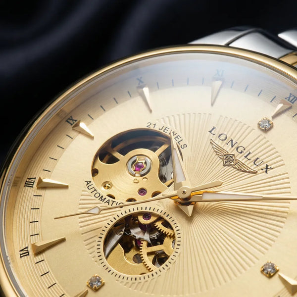 Movimento mecânico automático do LongLux Arkos Gold